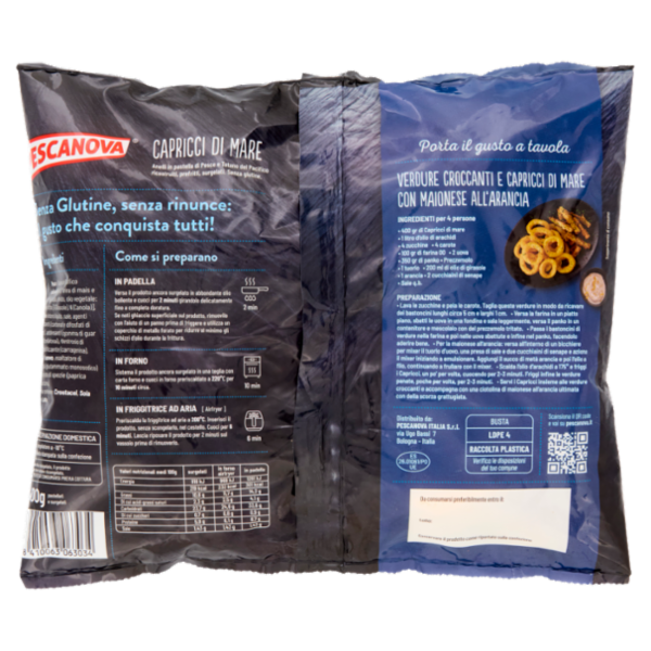 Pescanova Capricci di Mare Senza Glutine Anelli in pastella pastellati e surgelati 400 g