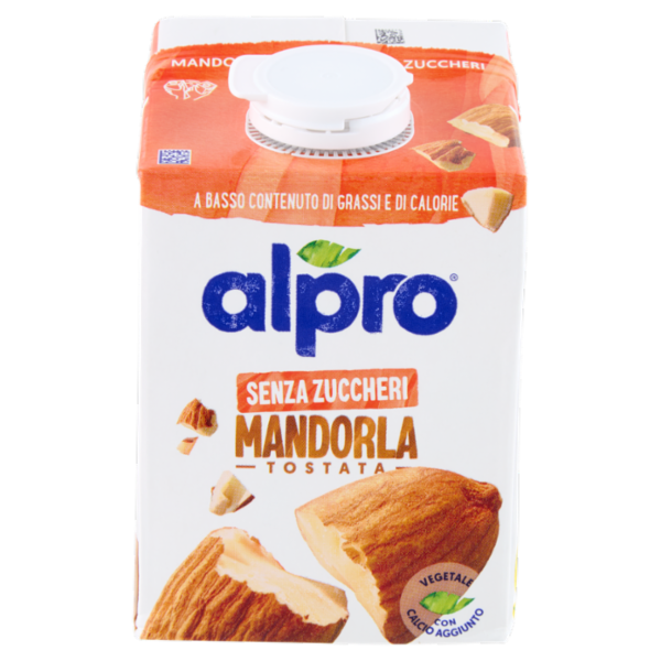 ALPRO Senza Zuccheri Mandorla, Bevanda 100% Vegetale, Basso in grassi, Senza Lattosio, 500ml
