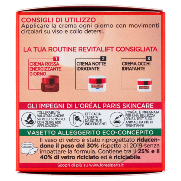 L'Oréal Paris Revitalift Crema Rossa Energizzante Giorno Anti-rughe 50 ml