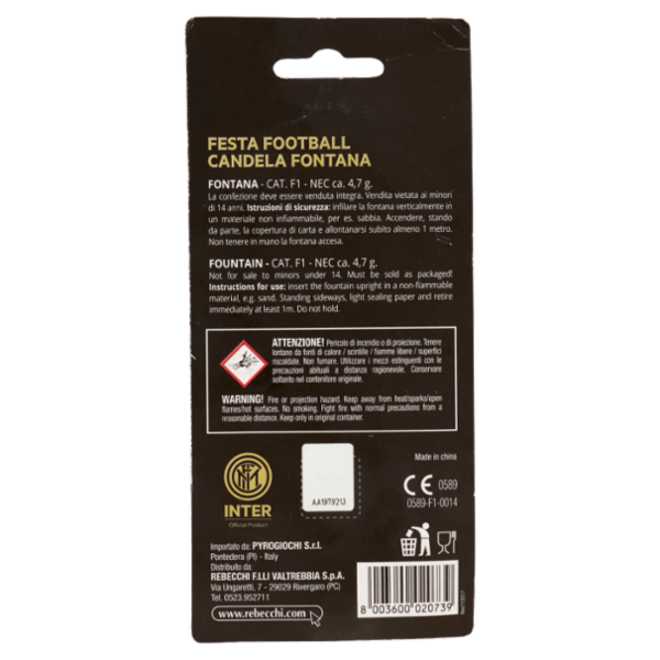Festa Football Candela Fontana Inter