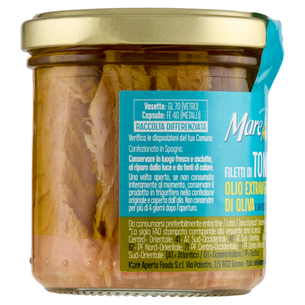 Mare Aperto Filetti di Tonno Olio Extravergine di Oliva 150 g