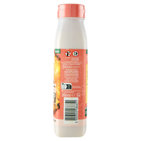 Garnier Balsamo Lunghezze Luminose Fructis Hair Food Ananas, per capelli lunghi e spenti, 350 ml