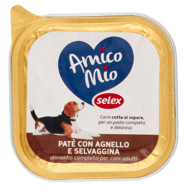 Selex Amico Mio Paté per Cane con Agnello e Selvaggina 150 g