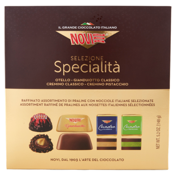 Novi Selezione Specialità Otello - Gianduiotto Classico - Cremino Classico - Cremino Pistacchio 148g