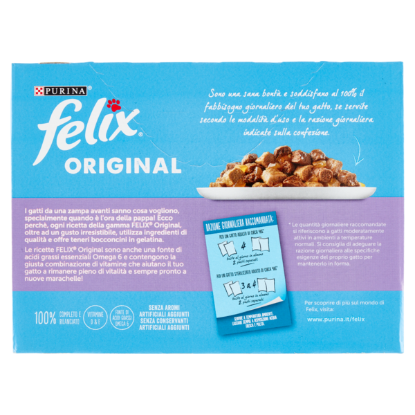 FELIX Original Selezioni Deliziose in Gelatina (Salmone/Anatra & Manzo/Pollo) 10 x 85 g