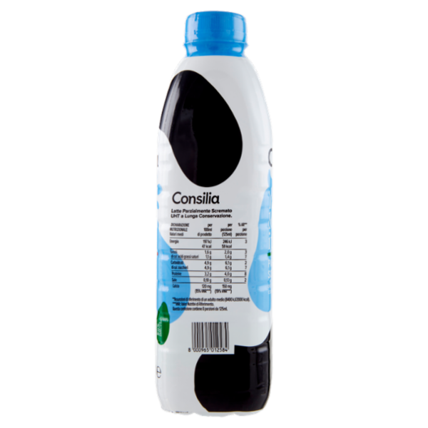 Consilia Latte Uht Parzialmente Scremato 100% Italiano 1 L