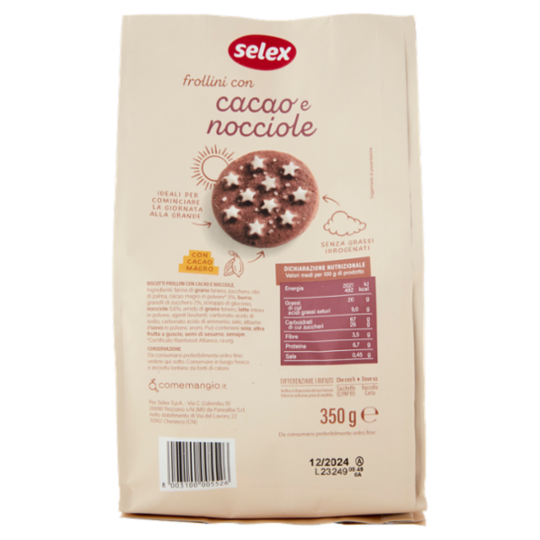 Selex Frollini con Cacao e Nocciole 350 g