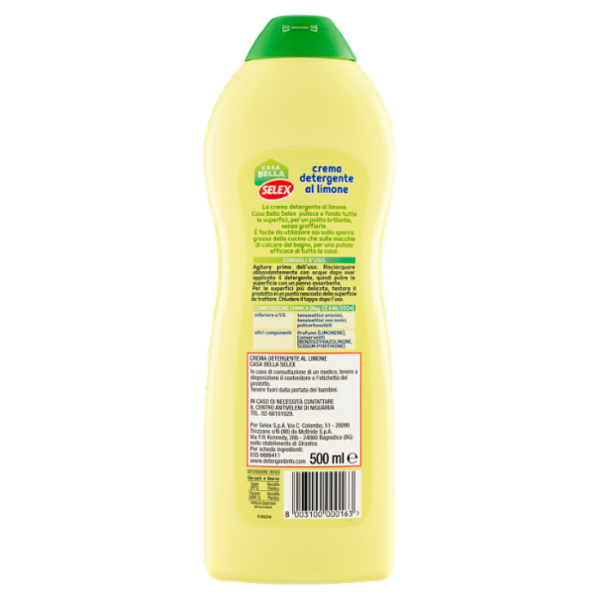 Selex Casa Bella Detergente in Crema Limone 500 ml