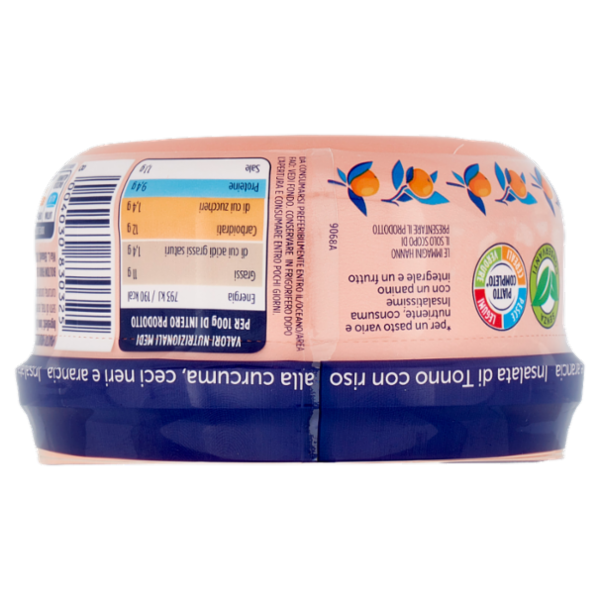 Rio mare Insalatissima Insalata di Tonno con riso alla curcuma, ceci neri e arancia 220 g