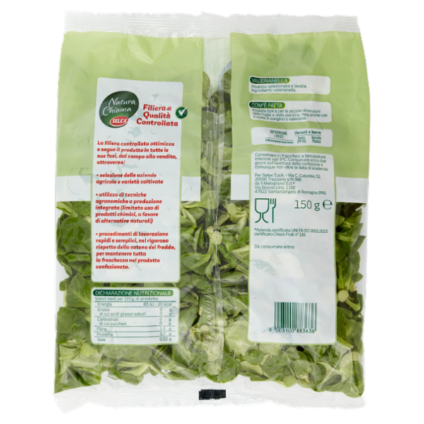 Selex Natura Chiama Valerianella Lavata e Pronta per il Consumo 150 g