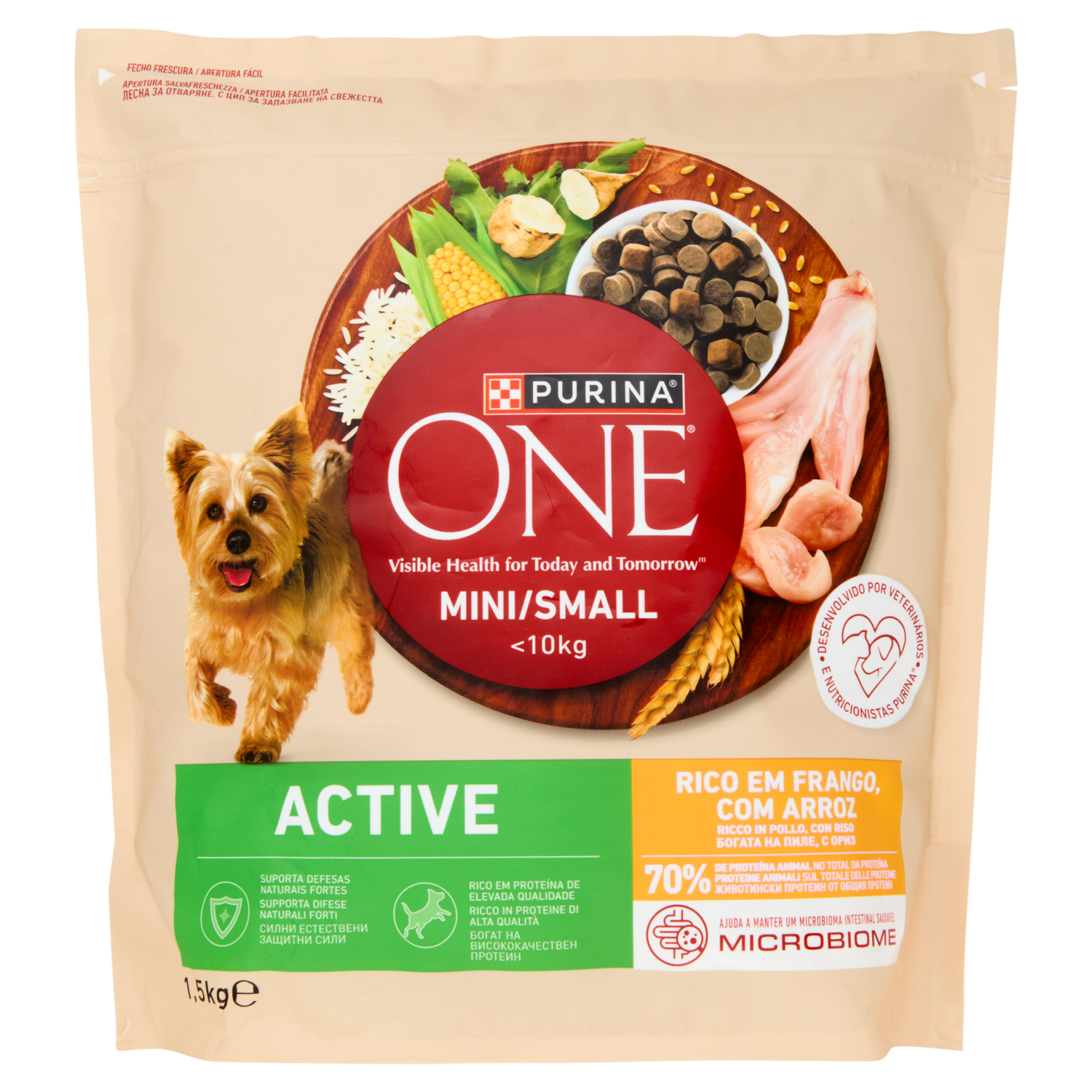 PURINA ONE Mini/Small Active Pollo e Riso 1,5kg