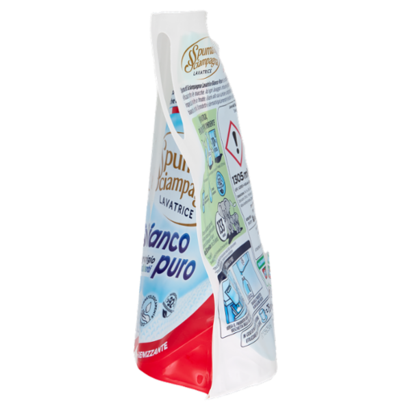Spuma di Sciampagna Lavatrice Bianco puro Ecoricarica 1305 ml