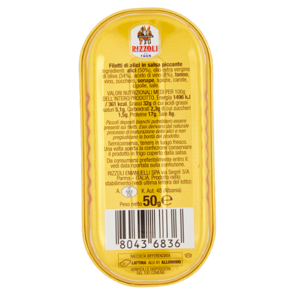 Rizzoli Alici in Salsa Piccante 50 g