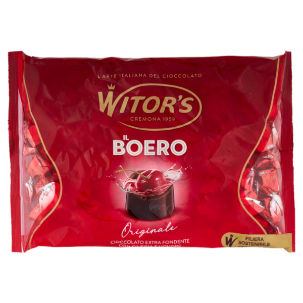Witor's il Boero Originale Cioccolato Extra Fondente con Ciliegia e Liquore 1 kg