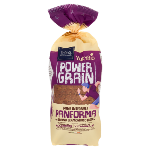 YukyBio Power Grain Pane Integrale Panforma con Grano Germogliato Fresco 500 g