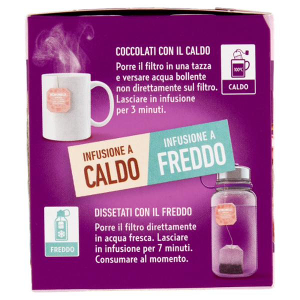 Bonomelli Infusi Fruttosi 100% Naturali Ciliegia e Mirtillo 12 Filtri 24 g