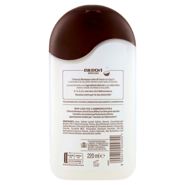 Bilboa Doccia Shampoo Latte di Cocco 220 ml