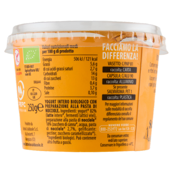 Fattoria Scaldasole Nocciola yogurt biologico 250 g