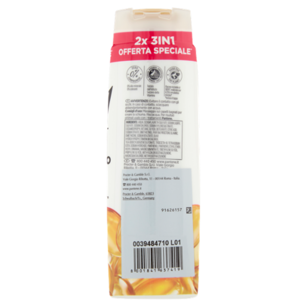 Pantene Pro-V 3in1 Shampoo+Balsamo+Trattamento Antiforfora 2x225 ml