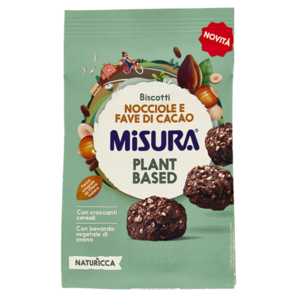 Misura Naturìcca Biscotti Nocciole e Fave di Cacao Plant Based 260 g