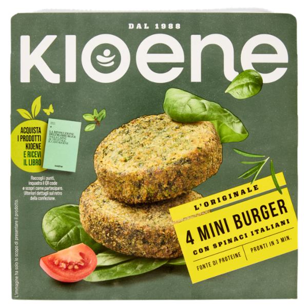 Kioene l'Originale 4 Mini Burger con Spinaci Italiani 200 g