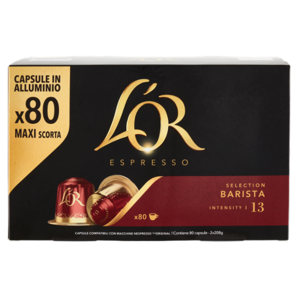 L'Or Espresso Selection Barista 80 Capsule Compatibili con Macchine Nespresso* Original 2 x 208 g