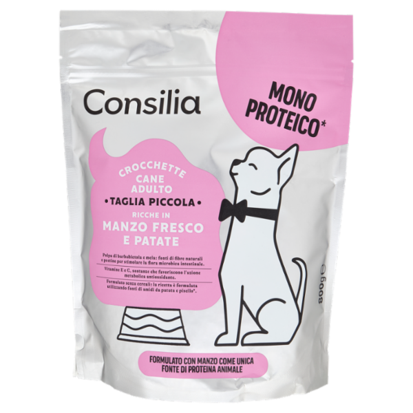 Consilia Cane Crocchette con Manzo Mono Proteico 800 g