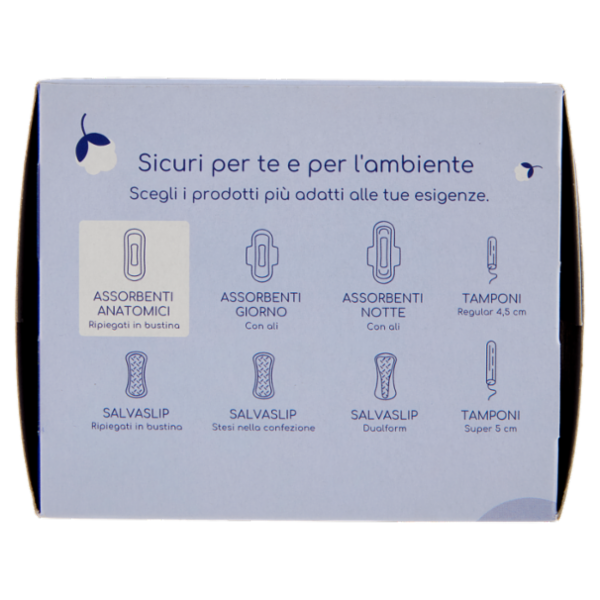 Vivicot Bio Assorbenti anatomici compostabili Ripiegati in Bustina 14 pz