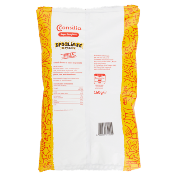 Consilia Saper Scegliere Sfogliate di Patate 160 g (senza olio di palma)