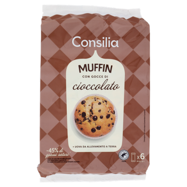 Consilia Muffin con Gocce di Cioccolato 6x42 g
