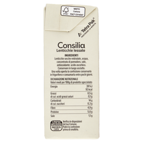 Consilia Lenticchie Lessate 380 g