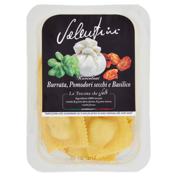Valentini Ravioloni Burrata, Pomodori secchi e Basilico 250 g