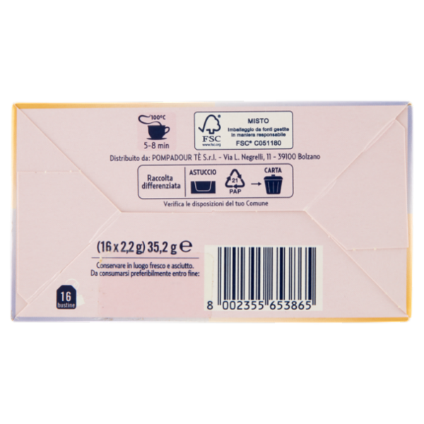 Pompadour Collection Tisane Plus Relax - Depurativa - Digestiva - Regolarità 16 x 2,2 g