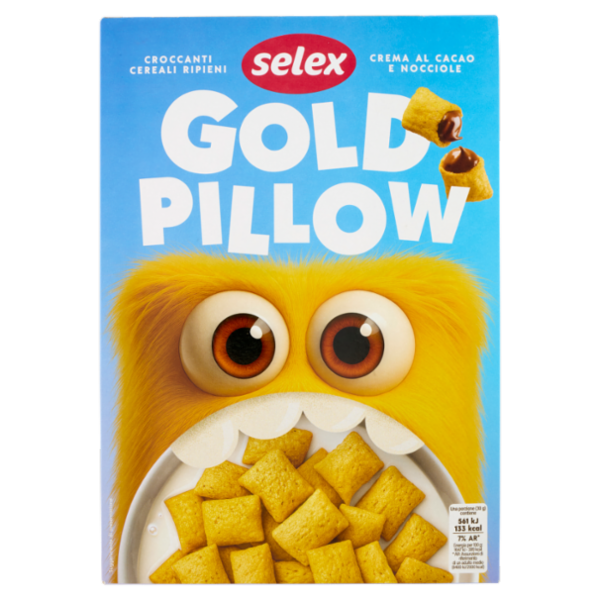 Selex Gold Pillow Cereali Croccanti Ripieni di Crema al Cacao e Nocciole 375 g