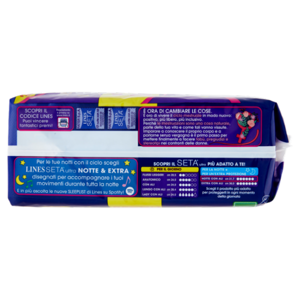 Lines Seta ultra notte con ali 20 pz