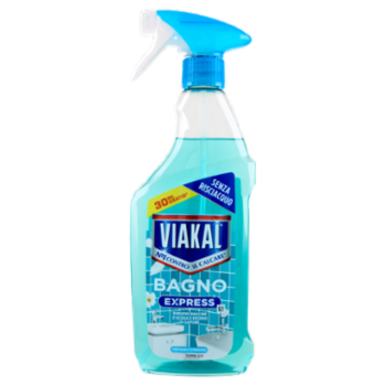 Viakal Express Spray Bagno Senza Risciacquo Fiori Bianchi 470+30ML Gratis