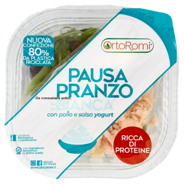 OrtoRomi Pausa Pranzo Bianca con pollo e salsa yogurt 135 g