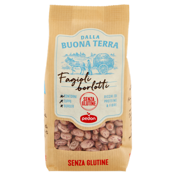 Dalla Buona Terra pedon Senza Glutine Fagioli Borlotti 350 g