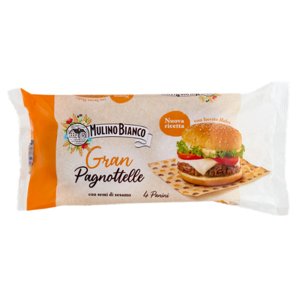 Mulino Bianco Gran Pagnottelle Pane Ideale per Panini 4 pezzi 300g