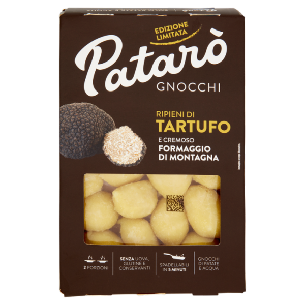 Patarò Gnocchi Ripieni di Tartufo e Cremoso Formaggio di Montagna 400 g