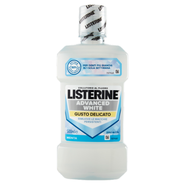 Listerine Advanced White Gusto Delicato Menta 500 ml
