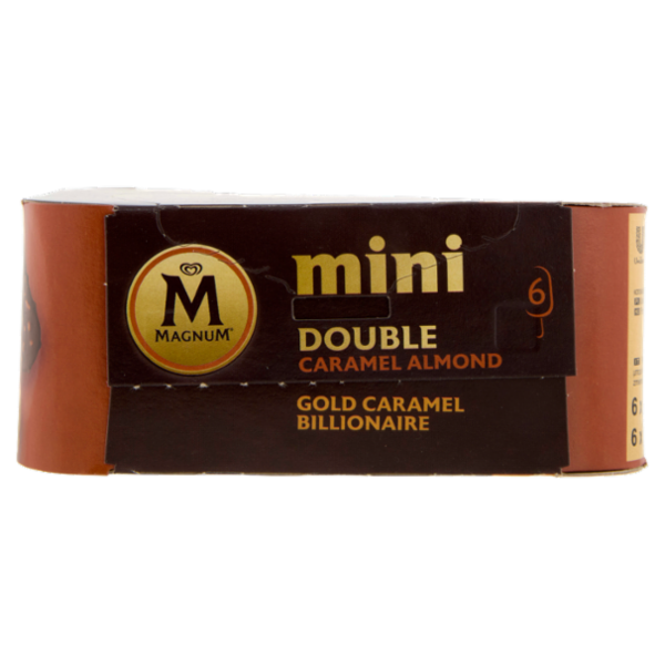Magnum mini Double Caramel Almond - Gold Caramel Billionaire 6 gelati 282 g