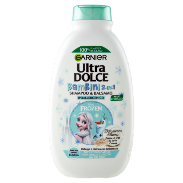 Garnier Shampoo 2in1 Ultra Dolce Delicatezza d'Avena 2in1 Kids, Per Capelli e Cute Delicati, 300 ml