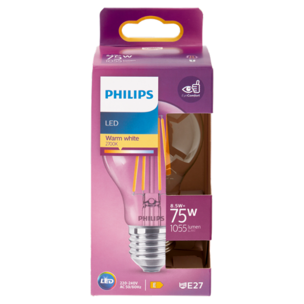 Philips Led goccia filamento 75W E27 2700K