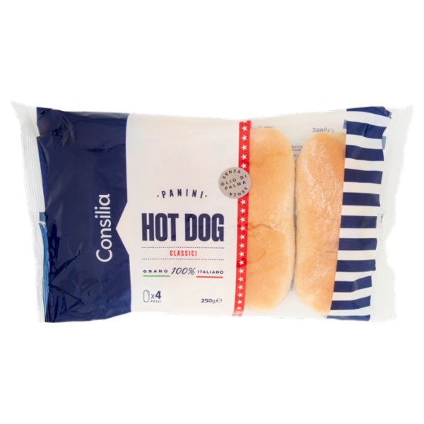 Consilia Pane per Hot Dog 4 pezzi 250 g