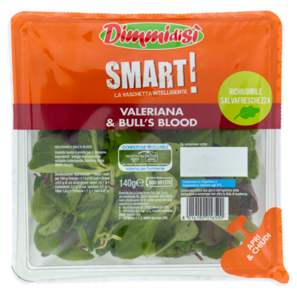 DimmidiSì Smart! La Vaschetta Intelligente Valeriana & Bull's Blood 140 g