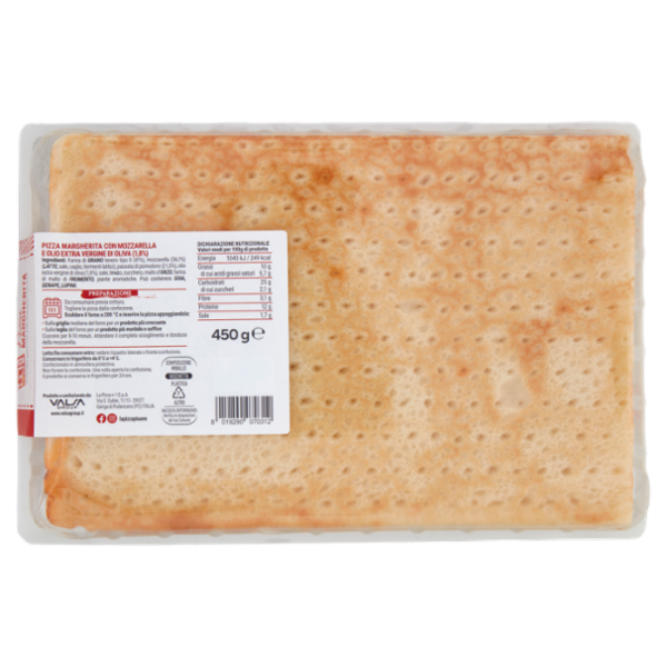 La Pizza+1 Pizza Margherita con Olio Extra Vergine di Oliva 450 g