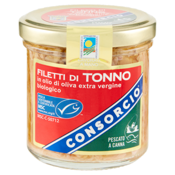 Consorcio Filetti di Tonno in olio di oliva extra vergine biologico 150 g