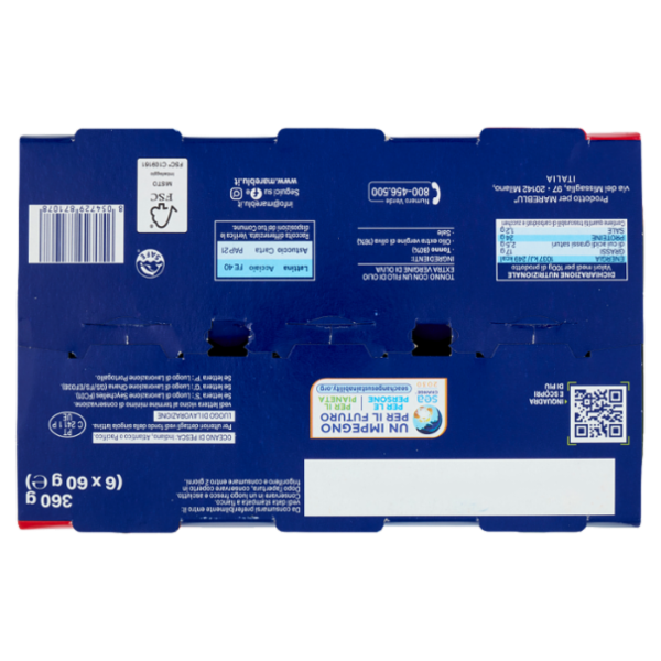 Mareblu Tonno all'Olio Extra Vergine di Oliva 6 x 60 g