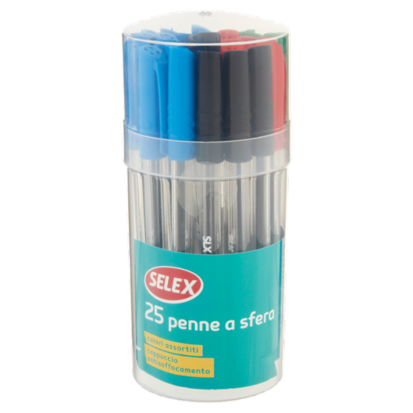 Selex Penna a Sfera Colori Assortiti 25 pezzi